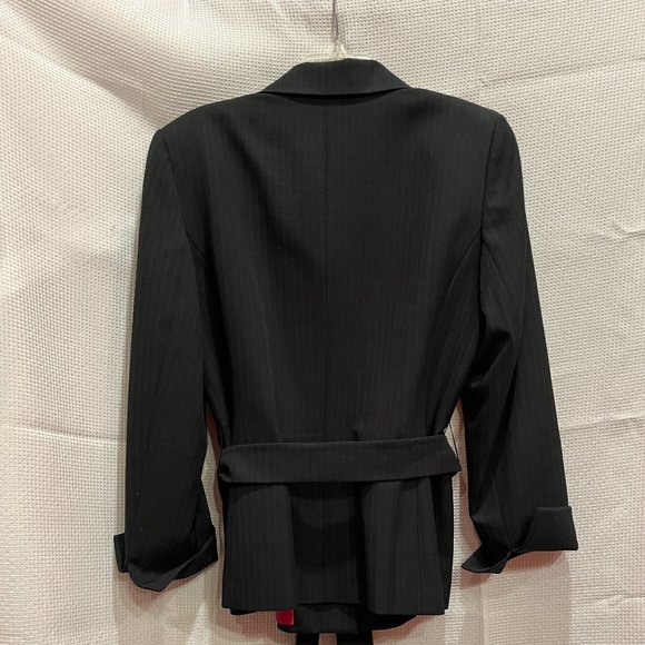 Kasper Drk Gray/Raspberry Pinstripe 2-pc Suit - Sz 14 - Picture 3 of 5